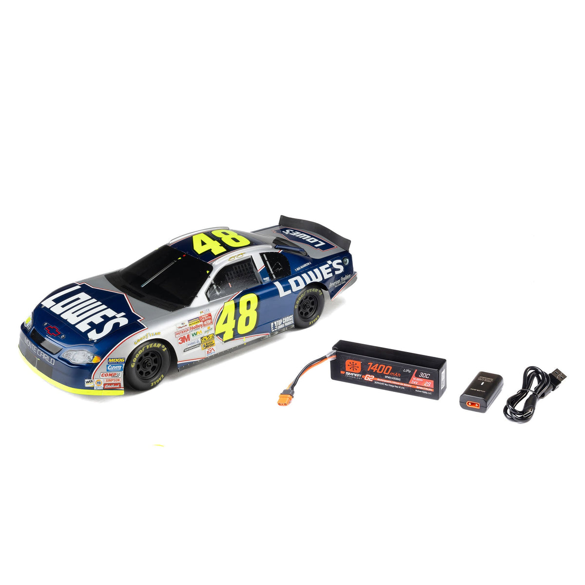 Losi 1/12 NASCAR Jimmie Johnson Lowe's Chevrolet Monte Carlo RTR RC Race Car