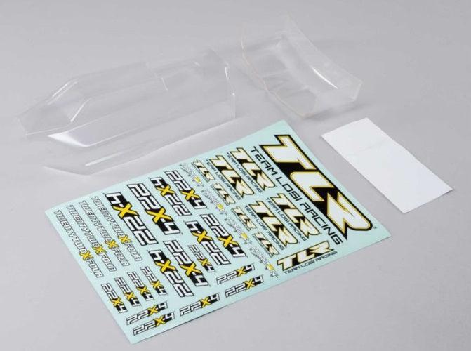 Team Losi Racing TLR230017 1/10 Ultra Lightweight Clear Body & Wing 22X-4