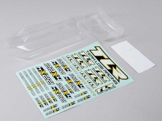 Team Losi Racing TLR230017 1/10 Ultra Lightweight Clear Body & Wing 22X-4