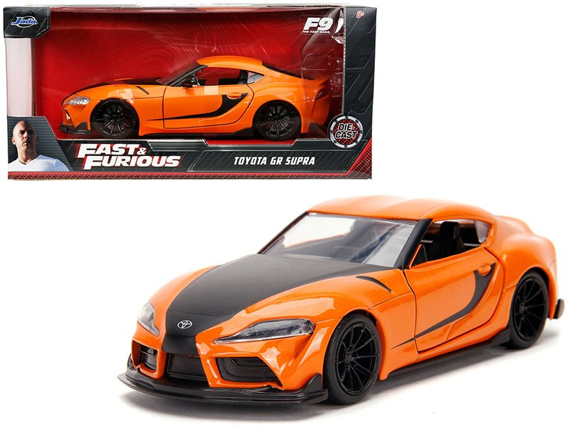 Toyota GR Supra Orange with Black Stripes "Fast & Furious 9 F9" (2021) Movie 1/32 Diecast Model Car by Jada  free shipping USA