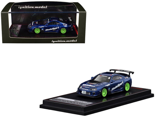 Toyota Supra (JZA80) RZ RHD (Right Hand Drive) #9 "WedsSport" Blue Metallic with Graphics 1/64 Diecast Model Car by Ignition Model  free shipping USA