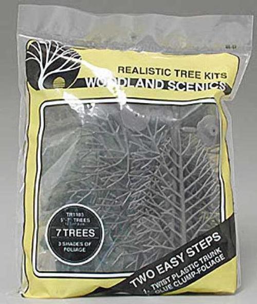 Woodland Scenics TR1103 N/HO Tree Kits 5x7" (7) Train Scenery