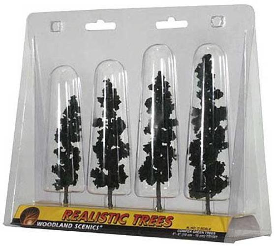 Woodland Scenics TR1561 N/HO Assembled Conifer Pine Green 6" Train Scenery