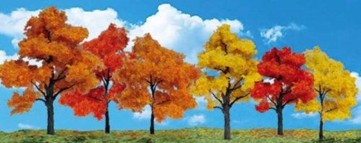 Woodland Scenics TR3541 N/HO Harvest Blaze Trees 3" - 5" Train Scenery