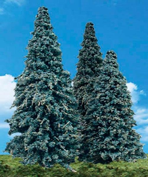 Woodland Scenics TR3566 N/HO Blue Needle Trees 2"-3.5" (5) Train Scenery