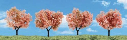 Woodland Scenics TR3593 N/HO Flowering Trees 2"-3" (4) Train Scenery