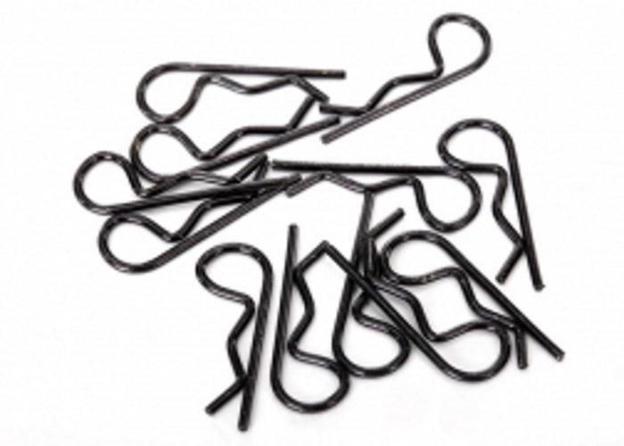 Traxxas 1834A Body Clips Black (12) (Standard Size)