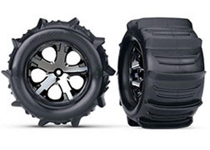 Traxxas 3689 Paddle Tires & Wheels 2.8" (2) BIGFOOT / Stampede / Craniac