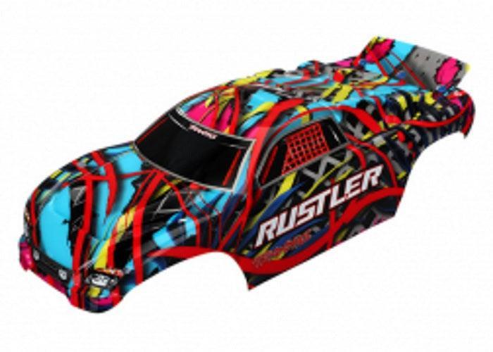 Traxxas 3749 Body Hawaiian graphics (Painted Decals Applied) Rustler