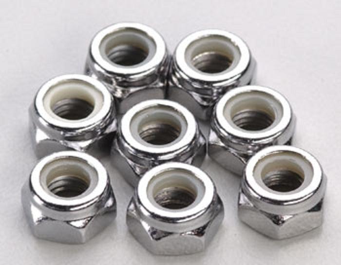 Traxxas 4147 Wheel Nylon Locknuts (8) 5mm T-Maxx Jato E-Max E-Revo Nitro Sport