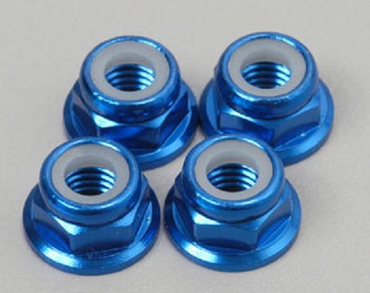 Traxxas 4147X Flanged Wheel Nuts (4) 5mm Blue Aluminum E-Maxx Revo T-Maxx