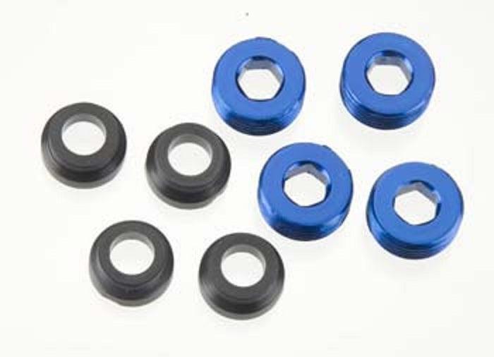 Traxxas 4934X Aluminum Caps Pivot Ball Blue (4) T-Maxx E-Maxx S-Maxx