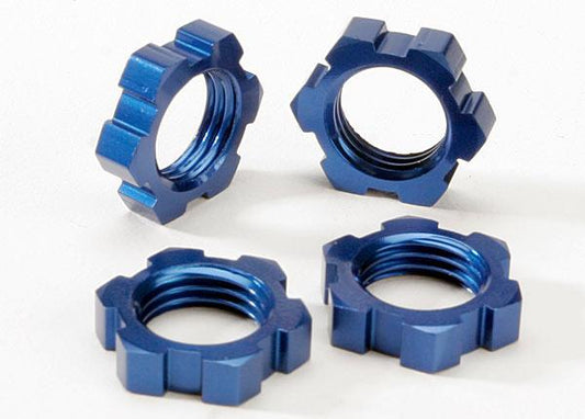 Traxxas 5353 17mm Splined Wheel Nuts Anodized Blue (4)