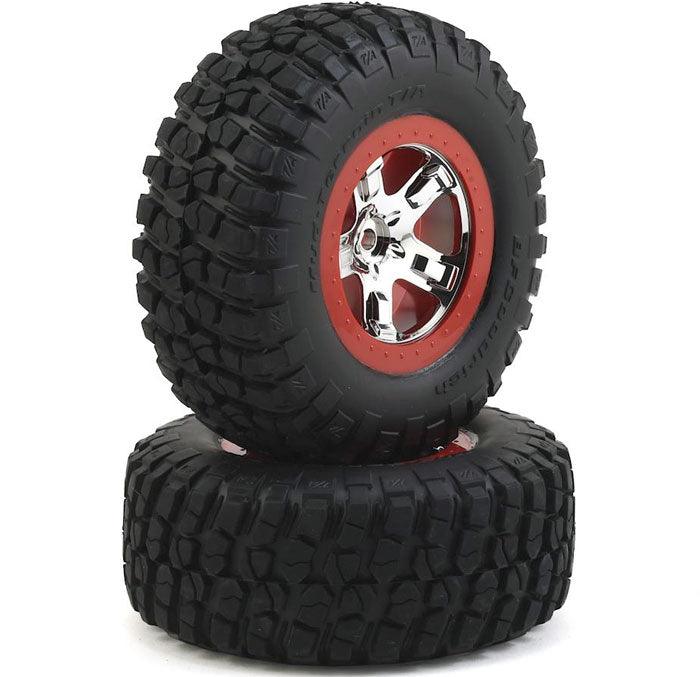 Traxxas 5869 Mounted BFGoodrich KM2 Tires/Wheels Front (2) Slash