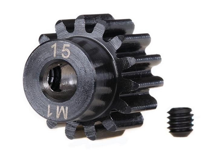 Traxxas 6487R Gear 15-T Pinion (Machined) (1.0 Metric Pitch) (Fits 5mm shaft)