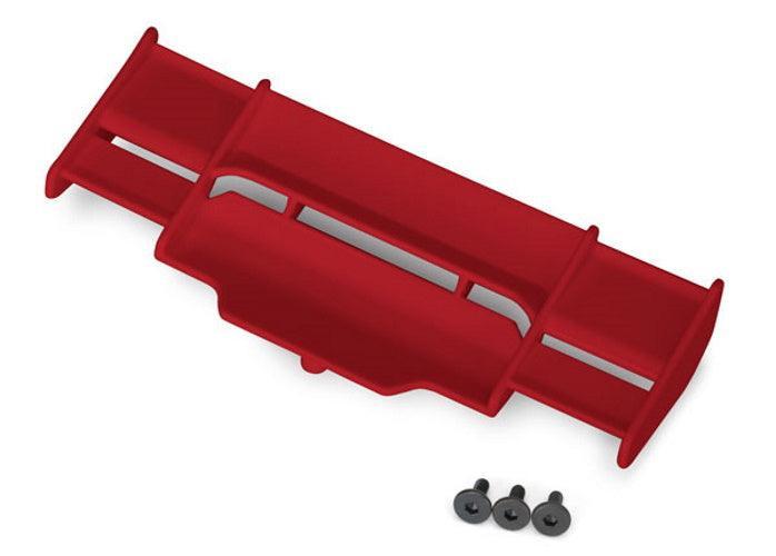 Traxxas 6721R Wing (Red)/ 3x8 FCS (3) Rustler 4X4