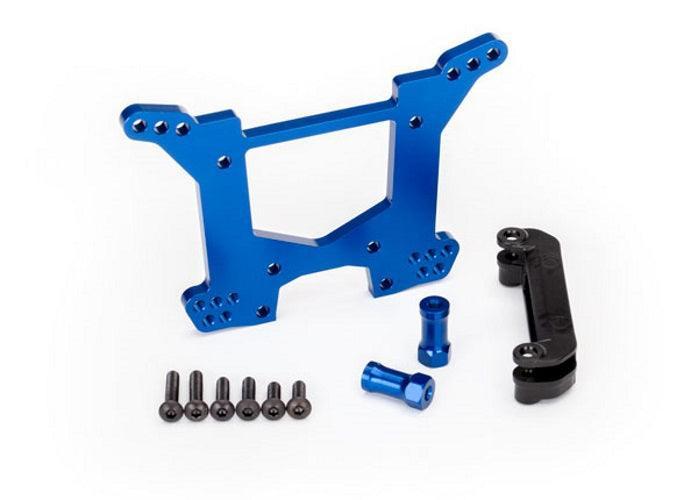 Traxxas 6738X Shock Tower Rear 7075-T6 Aluminum (Blue-anodized) Rustler 4X4
