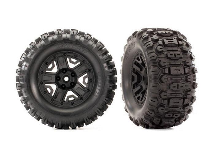 Traxxas 6792 Tires & Wheels Assembled Glued Rustler 4X4