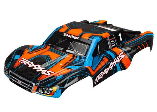 Traxxas 6844 Body Slash 4X4 Orange and Blue (Painted, Decals Applied)