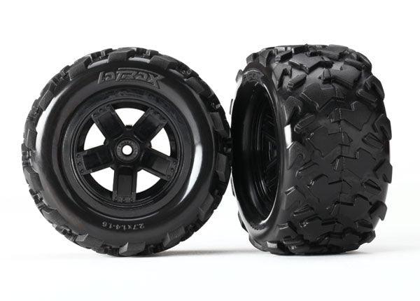 Traxxas 7672 LaTrax Tires/Wheels Assembled Glued Teton (2)