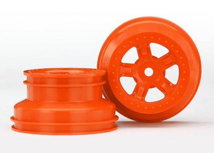 Traxxas 7673A Wheels SCT Orange Beadlock Style Dual (1.8" Inner, 1.4" Outer)