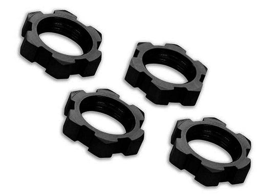 Traxxas 7758A Wheel Nuts Splined 17mm Serrated (Black-Anodized) (4) X-Maxx