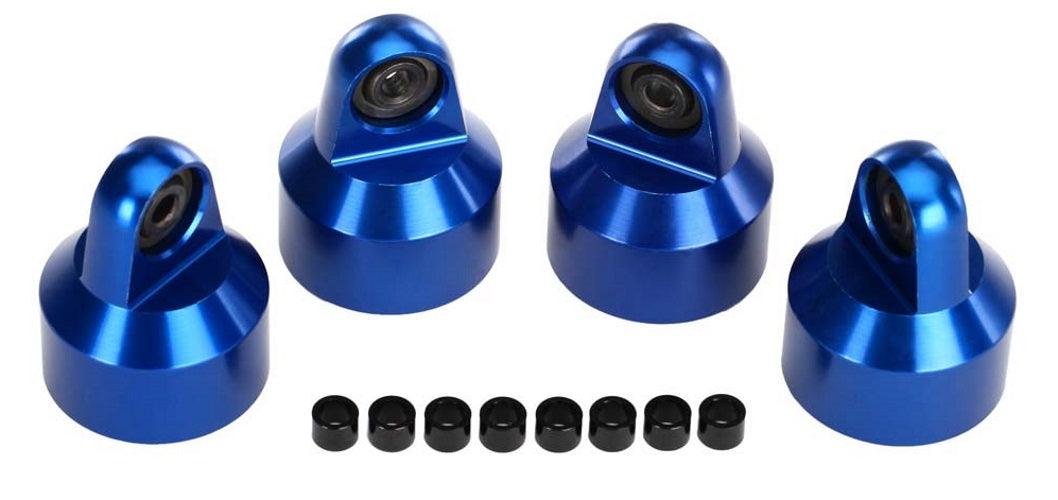 Traxxas 7764A Shock Caps Aluminum (Blue-Anodized) GTX shocks (4)/Spacers (8)