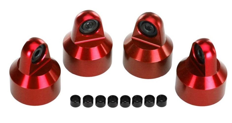 Traxxas 7764R Shock Caps Aluminum Anodized GTX Shocks (4)/Spacers (8) X-Maxx
