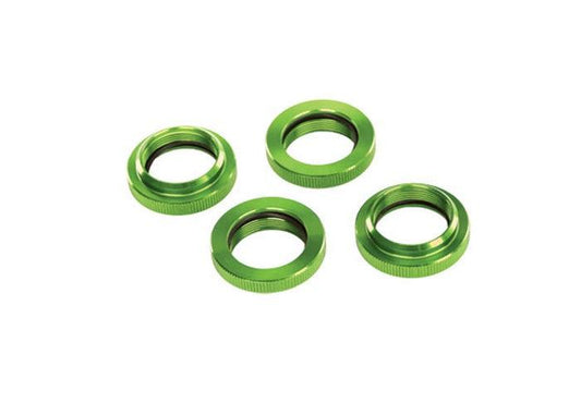 Traxxas 7767G Green Aluminum Spring Retainer Set w/ O-Ring (4) X-Maxx