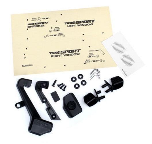 Traxxas 8119 Mirrors Side (Left & Right)/ Snorkel/ Mounting hardware For #8111