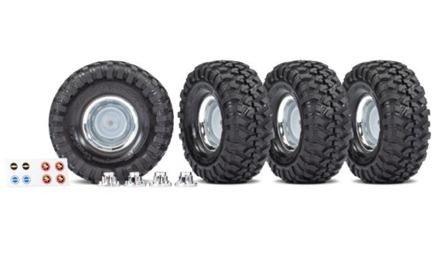 Traxxas 8166X Tires and Wheels Assembled Glued (requires #8255A)
