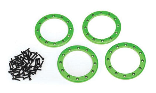 Traxxas 8168G Beadlock Rings Green (2.2') (Aluminum) (4) /2x10 CS (48) TRX-4