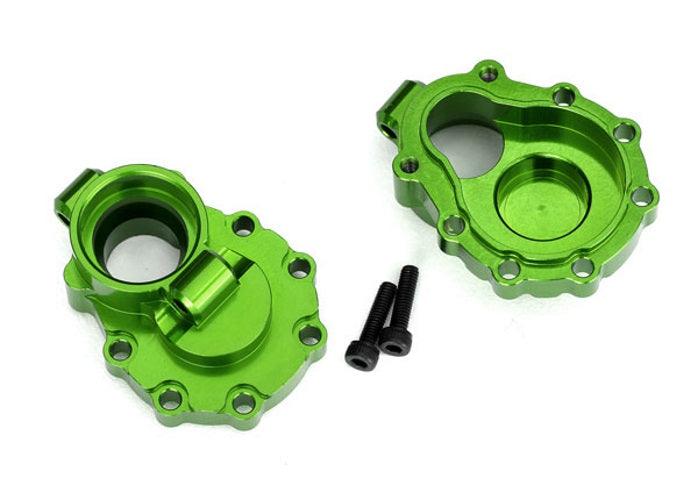 Traxxas 8253G Portal Housings Inner Rear 6061-T6 Aluminum Green-Anodized TRX-4