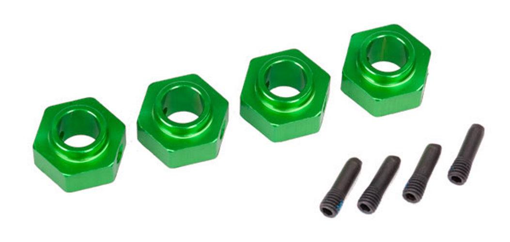 Traxxas 8269G Wheel Hubs 12mm Hex 6061-T6 Aluminum (Green-Anodized) (4) TRX-4