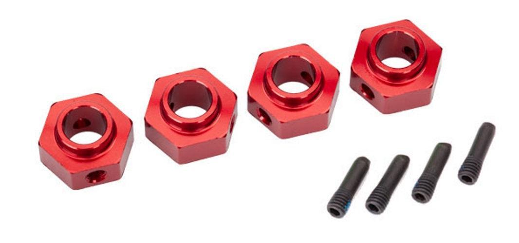 Traxxas 8269R Wheel Hubs 12mm Hex 6061-T6 Aluminum (Red-Anodized) (4) TRX-4