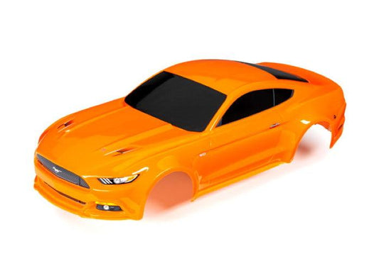 Traxxas 8312T Body Ford Mustang Orange (Painted Decals Applied)