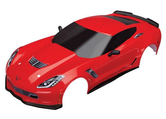 Traxxas Body Chevrolet Corvette Z06 Red (Painted Decals Applied) 4-Tec Ford GT