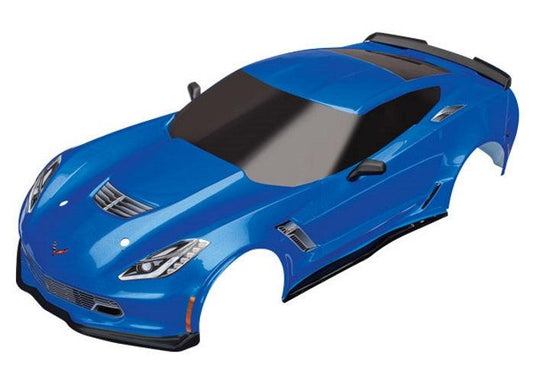 Traxxas Body Chevrolet Corvette Z06 Blue (Painted Decal Applied) 4-Tec Ford GT
