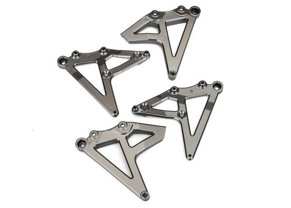 Traxxas 8538X Shock Mounts Rear (Left & Right) (Satin Black Chrome-Plated) UDR