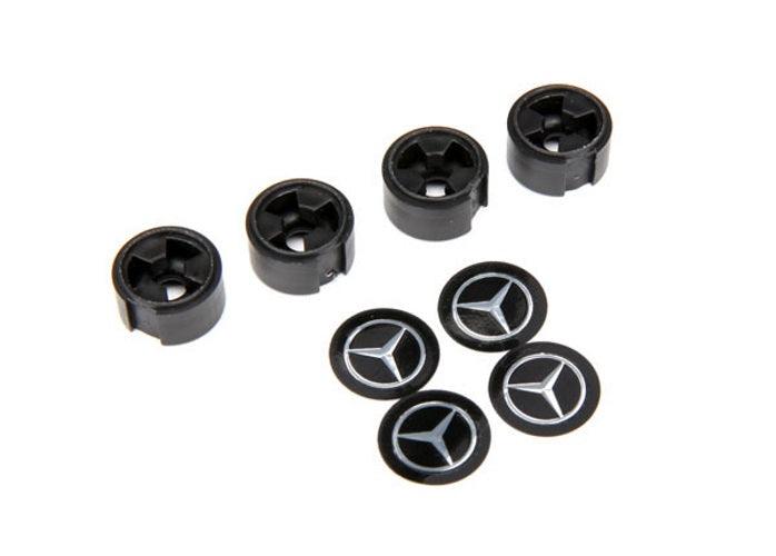 Traxxas Center caps Mercedes-Benz G 500 4x4 wheel (black) (Requires #8255A)