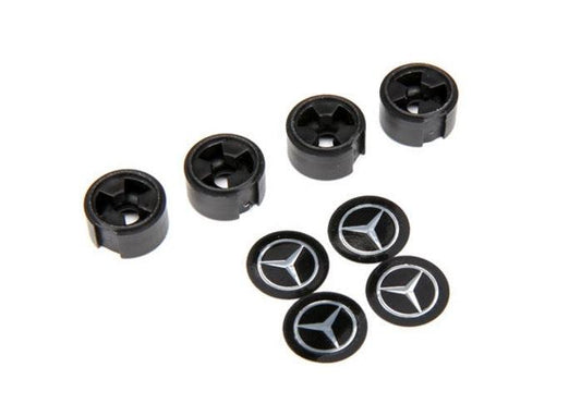 Traxxas Center caps Mercedes-Benz G 500 4x4 wheel (black) (Requires #8255A)