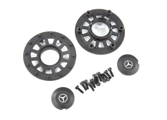 Traxxas Center Caps (2)/ Beadlock Rings (Requires #8255A Extended Stub Axle)