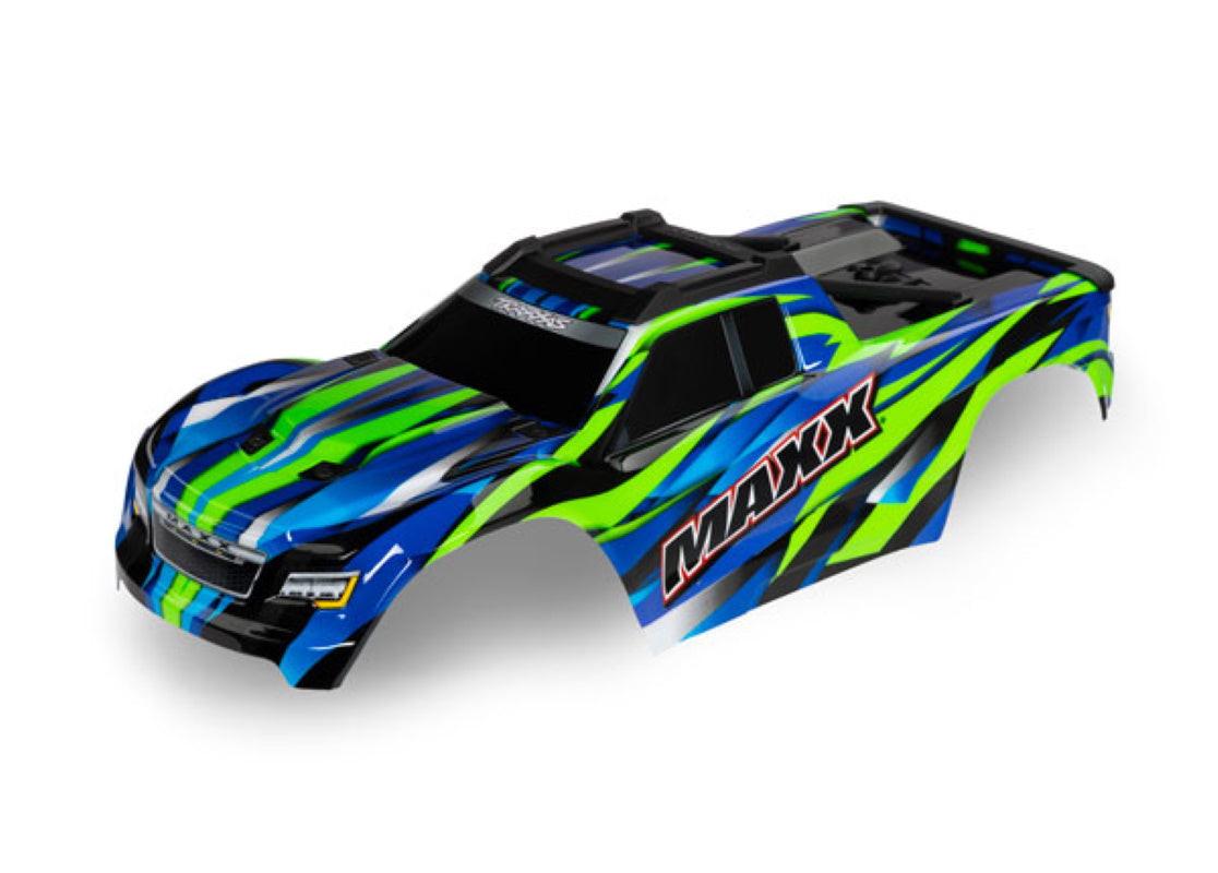 Traxxas 8918G Maxx GREEN Painted Body Extended chassis 352mm wheelbase