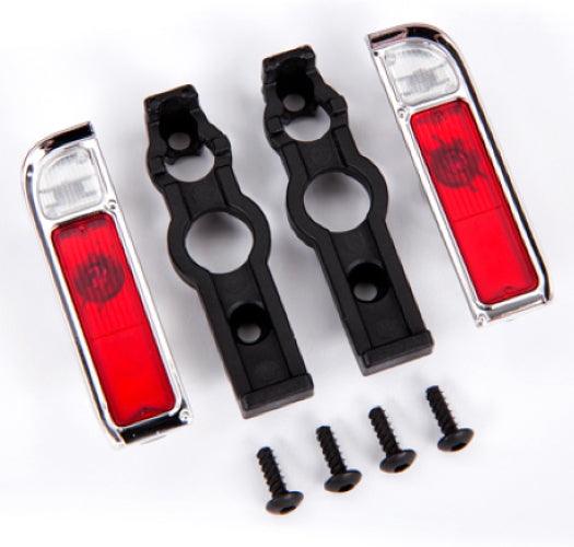 Traxxas Tail Light Housing Chrome (2) / Lens (2) /Retainers (Left & Right) TRX-4