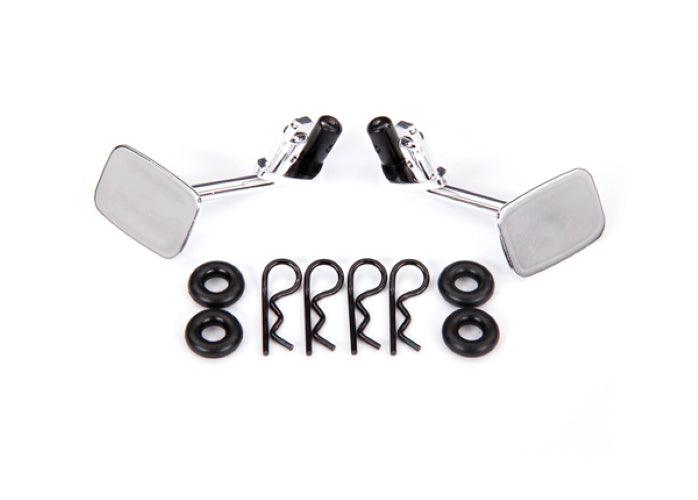Traxxas 9121 Mirrors Side Chrome (Left & Right) /O-rings (4) TRX-4 #9112