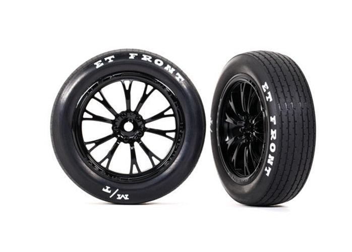 Traxxas 9474 Front Drag Slash Mounted Tires / Wheels