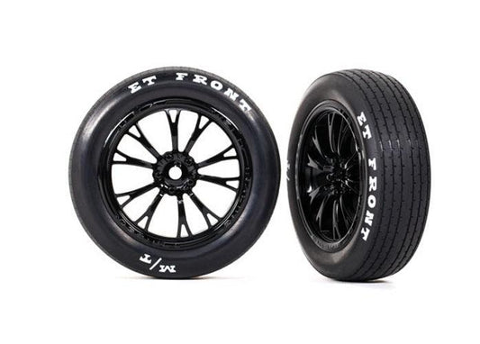 Traxxas 9474 Front Drag Slash Mounted Tires / Wheels