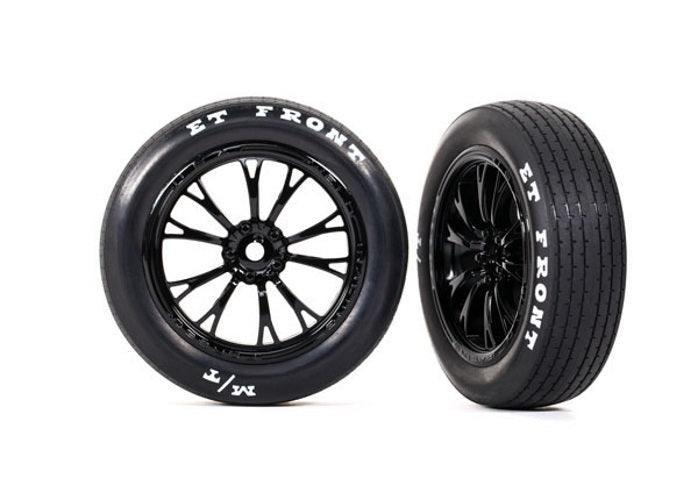 Traxxas 9474 Front Drag Slash Mounted Tires / Wheels