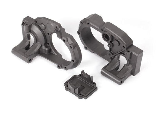 Traxxas Gearbox Halves Left & Right /Differential Cover Charcoal Gray Drag Slash