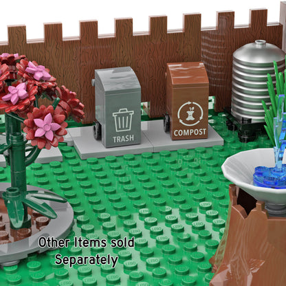 Compost Bin - Mini Building Set - Custom Printed - Made Using LEGO® Parts